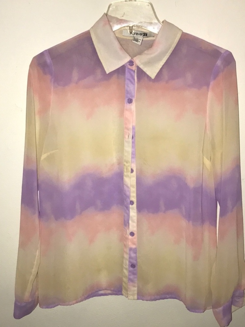 Forever 21 Pastel Ombre Button-Down Shirt